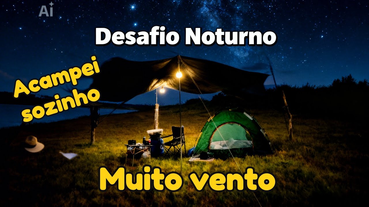 Acampamento solo. Com muito vento e Zero sono.