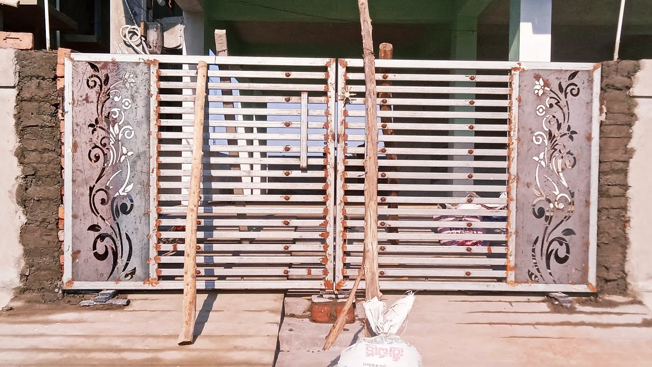 compound wall gate installation using sand and cement || msk vlogs tv