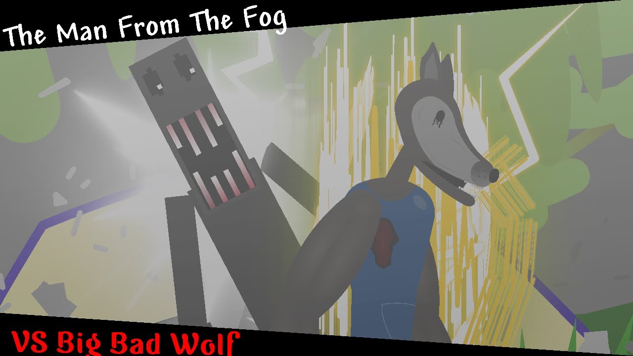 Big Bad Wolf vs The Man From The Fog! (Stick-nodes) Minecraft vs Analog Horror