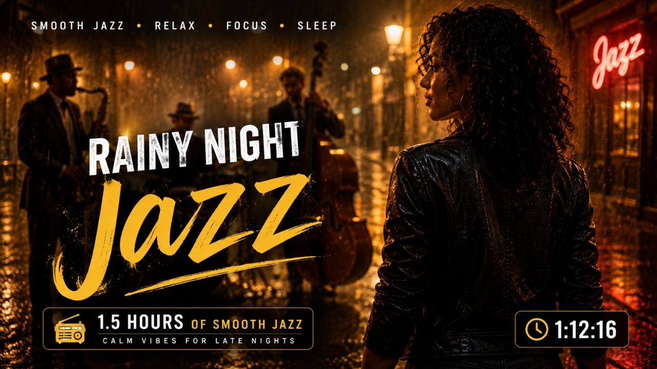 Rainy Night Jazz Session | Warm Night Jazz