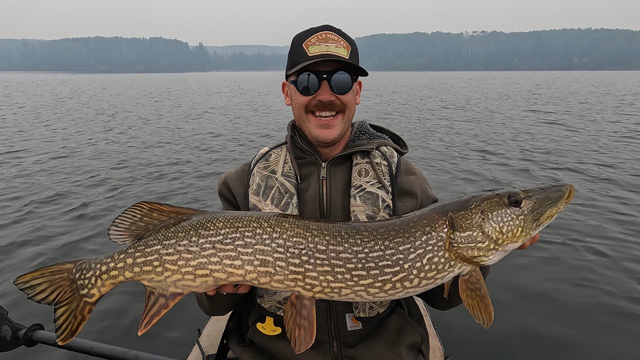 Backwoods Saskatchewan Kayak Pike Fishing | Quad Access Only
