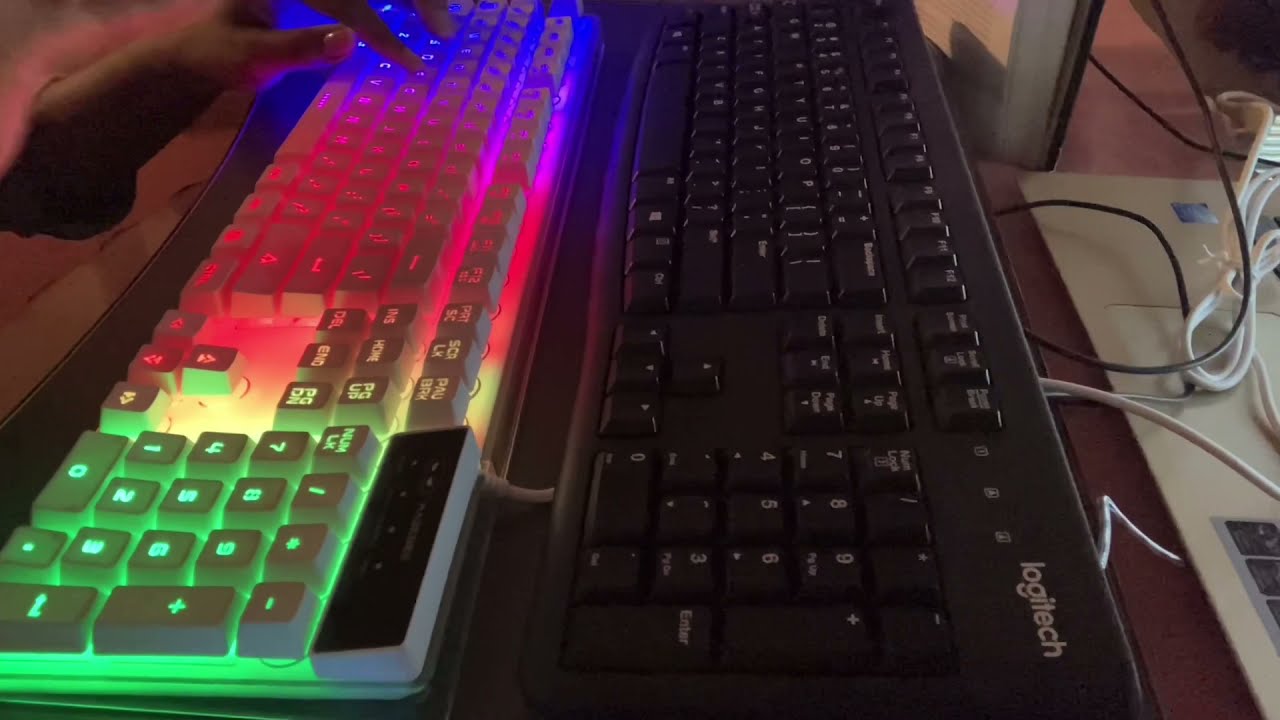 ASMR-Two Keyboards! Relaxing Typing Sounds for Tingles/Gum Chewing by Accident (No Talking)