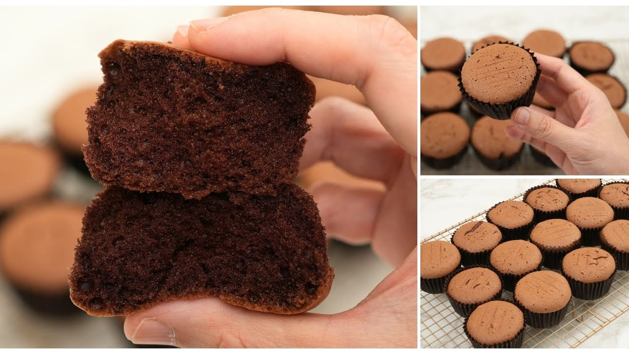 แจกสูตร คัพเค้กช็อกโกแลต สปันจ์เค้กช็อกโกแลต (Chocolate Sponge Cake) ทำง่าย อร่อยๆ