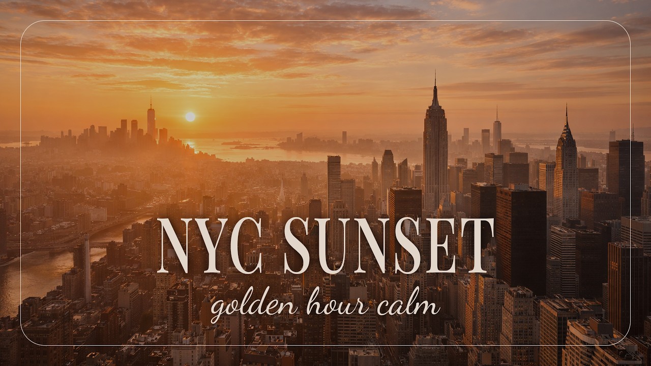 Sunset Over NYC | Smooth Piano Ambience for Relaxation & Focus