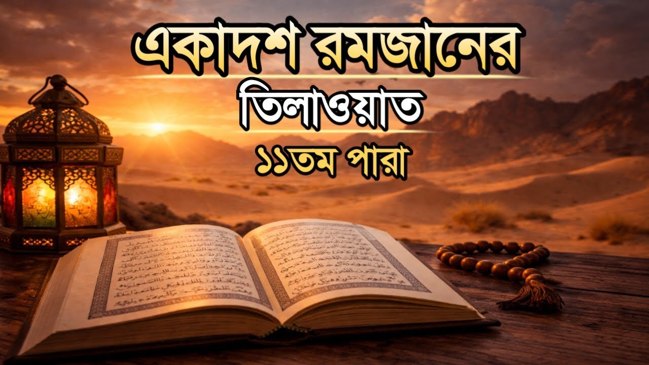 ১১ই রমজানের কুরআন তিলাওয়াত ১১তম পারা সূরা তাওবা, সূরা ইউনুস ও সূরা হুদ |  Para 11 Full Quran Tilawat