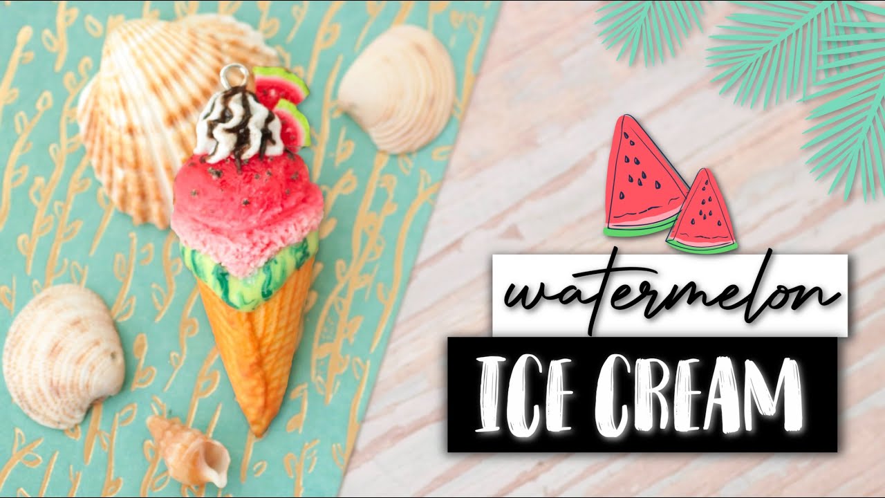 [Tuto FIMO] Glace pastèque réaliste