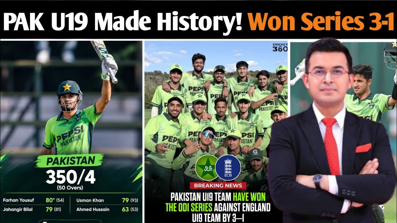 Pakistan U19 Won Historic 3-1 Series in England! pakistan u19 vs england u19 4th odi highlights