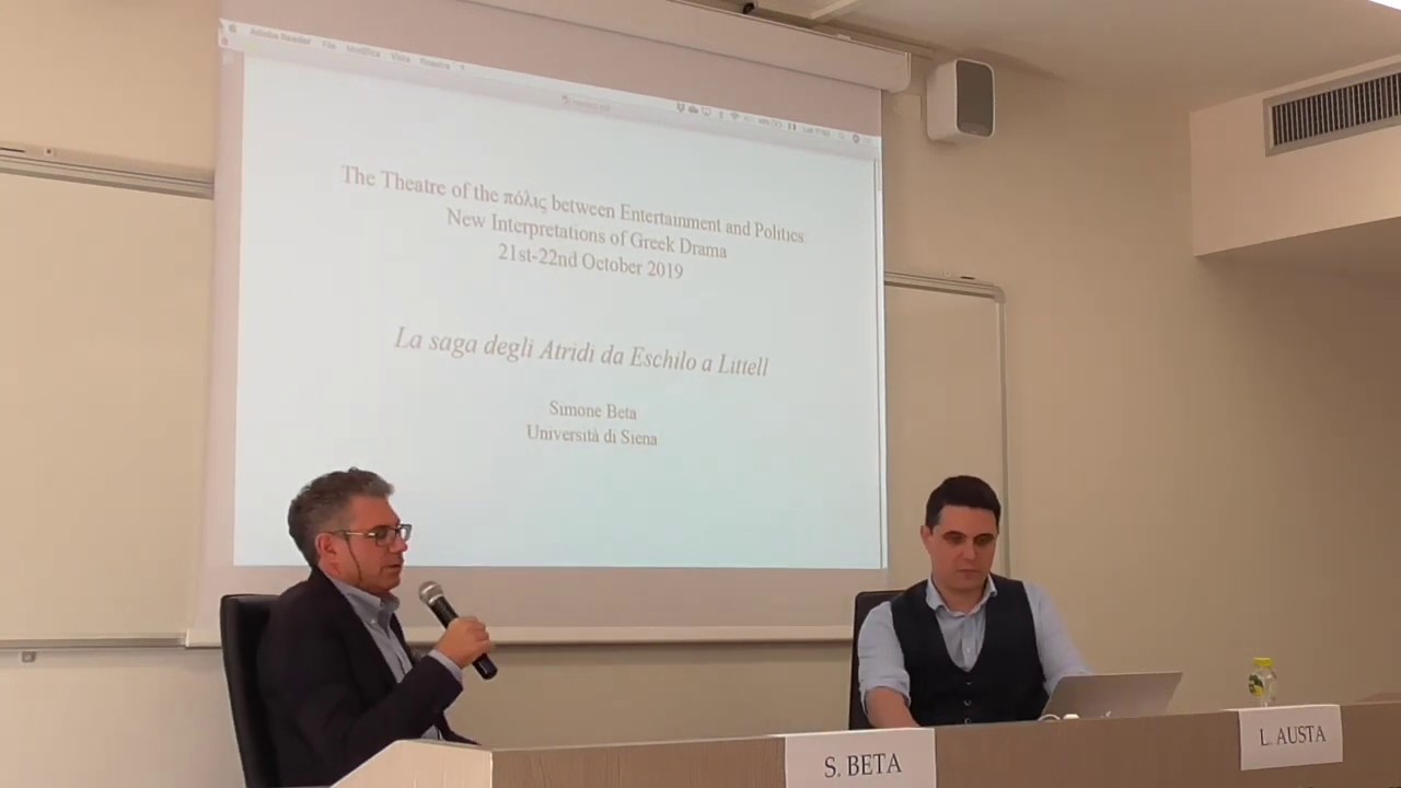 «Il Teatro Della Πόλις» (Pisa 2019) - Simone Beta: gli Atridi da Eschilo a Littell