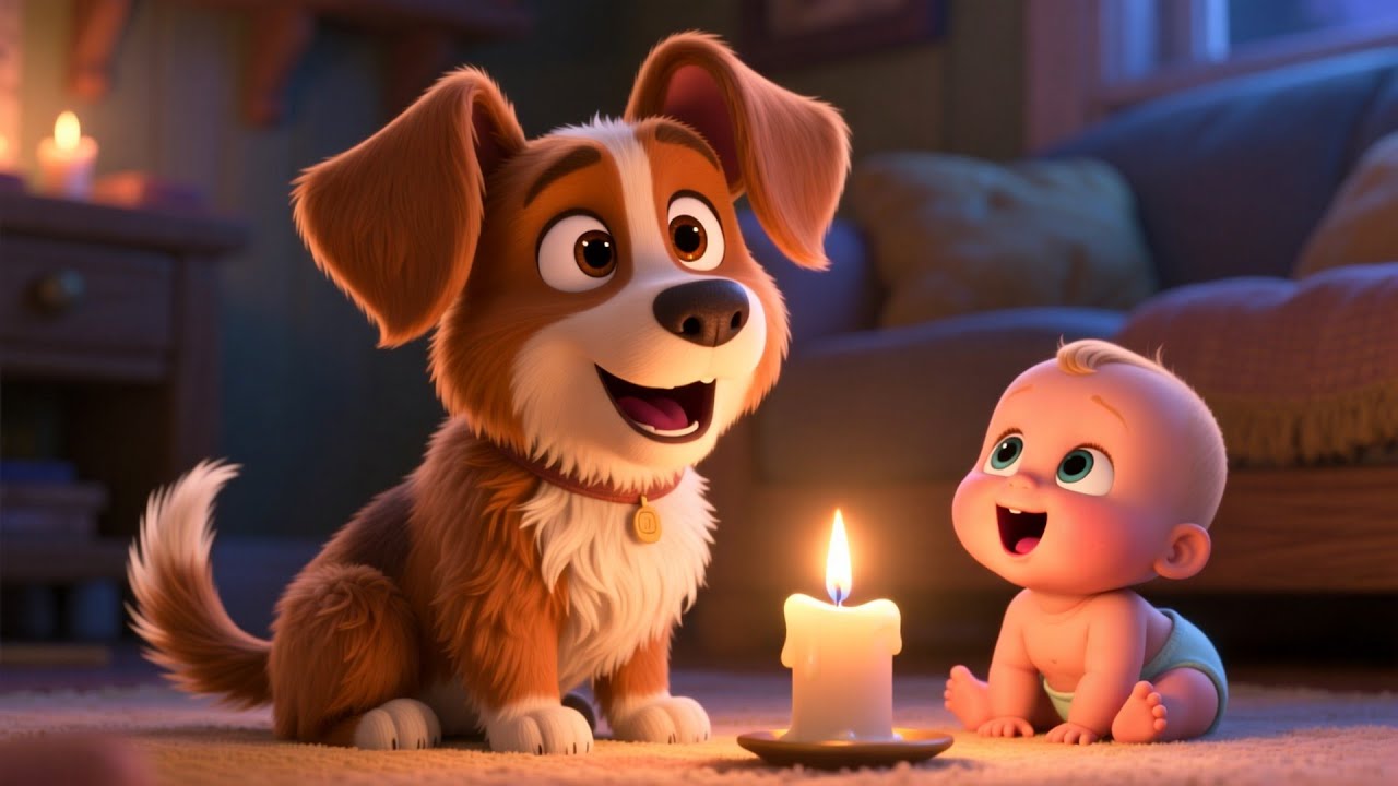 Candle Glow With Baby Pup 🕯️🐶 | Learn Objects and Colors for Kids | Fun Preschool Learning Video