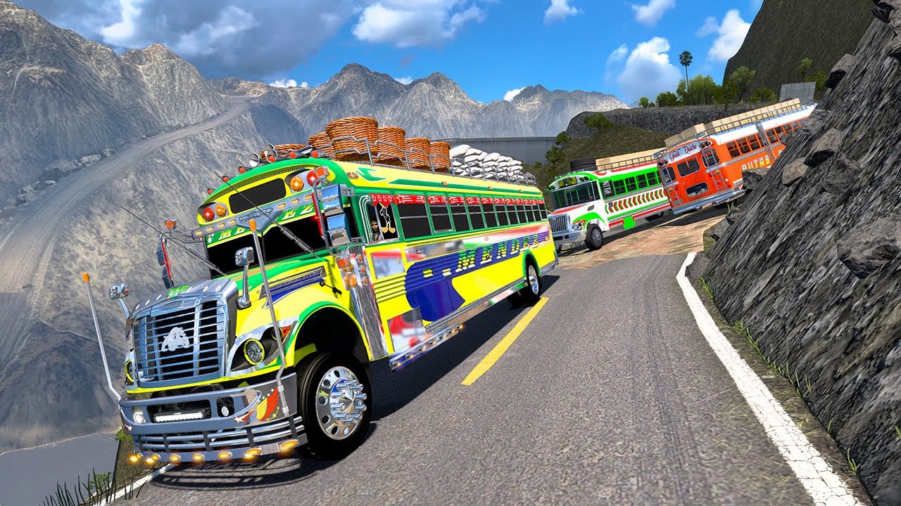 El Autobús Con | El Mejor Motor De Guatemala Por Las Carreteras Mas Extremas ATS Mods