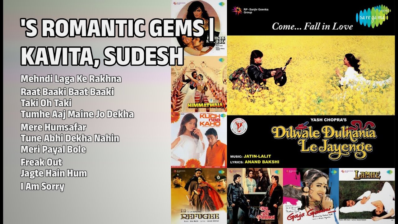 90s के रोमांटिक नगमें | Sudesh Bhosle Songs | Mehndi Laga Ke Rakhna | Raat Baaki Baat Baaki