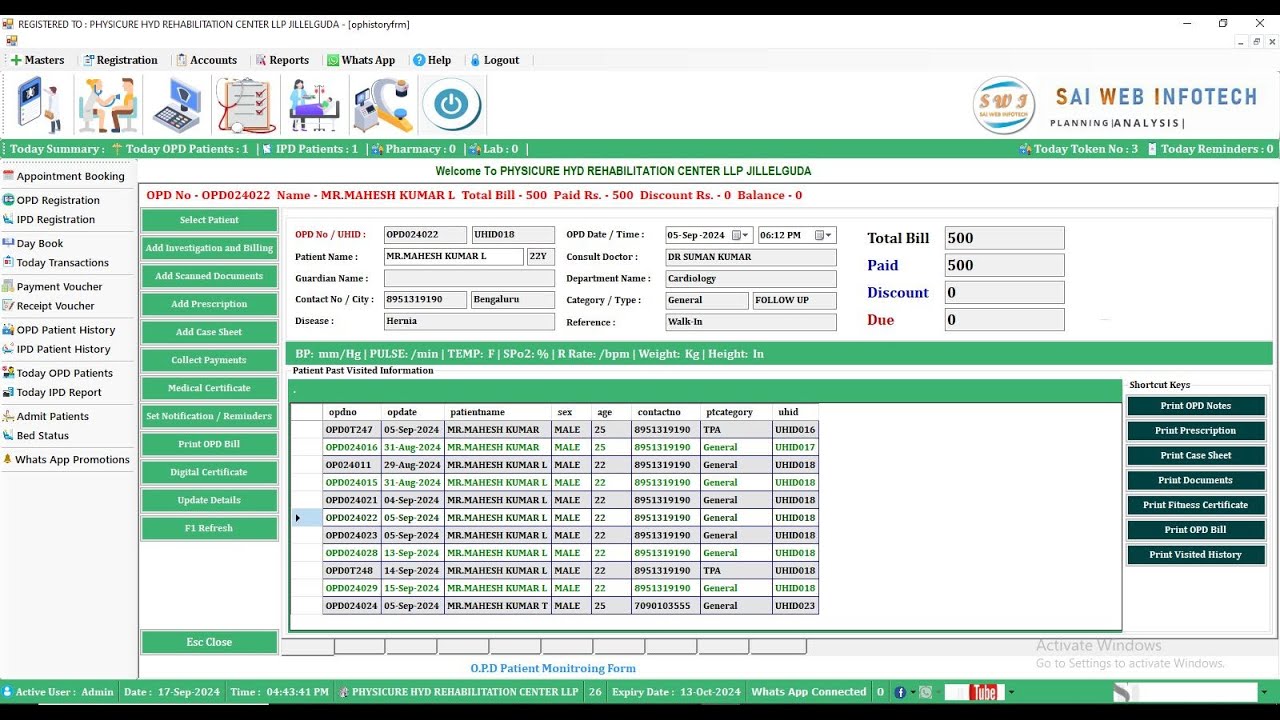 OPD Management Software | Simplify Clinic Operations with SWI Hospital Software #clinic #hospital