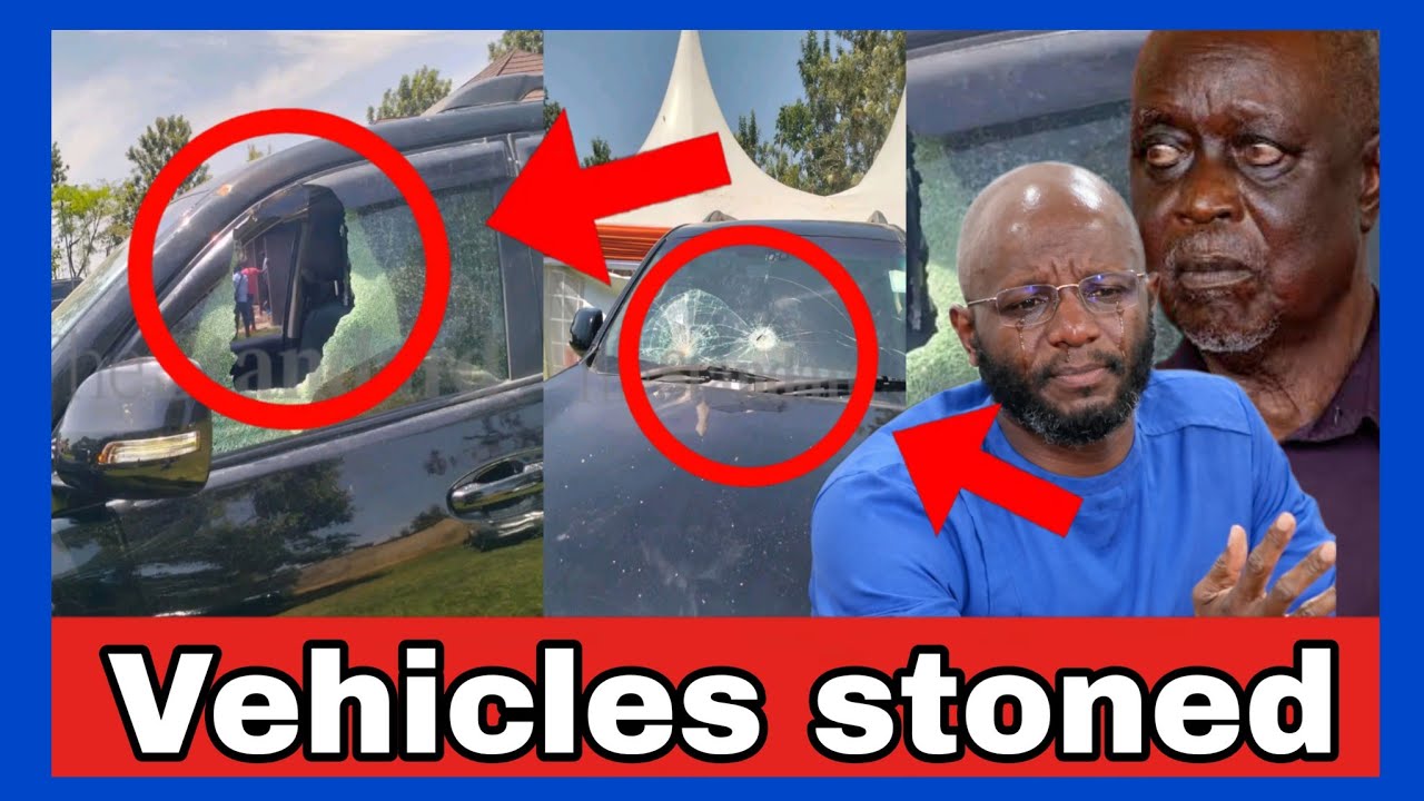 Chaos Erupts at Oburu’s Siaya Rally,Event Ends Abruptly as Vehicles Stoned & Wanga Flees for Safety
