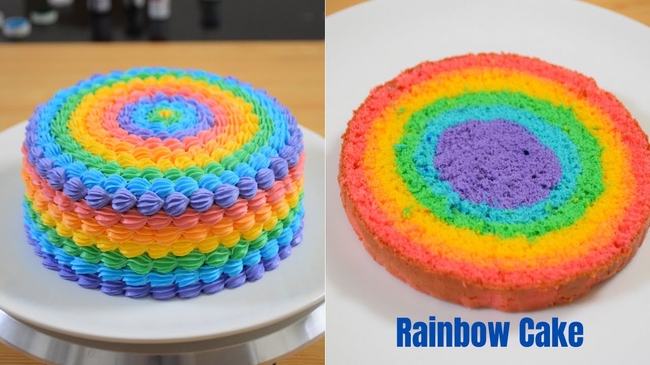 🌈 Rainbow Cake Recipe | One Pan Rainbow Cake | Easy Recipe