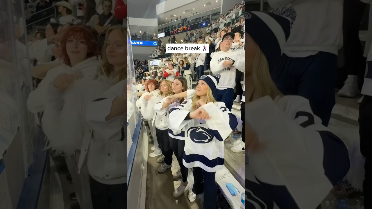 Does Penn State Hockey have a better student section than football?! #shorts #college #hockey