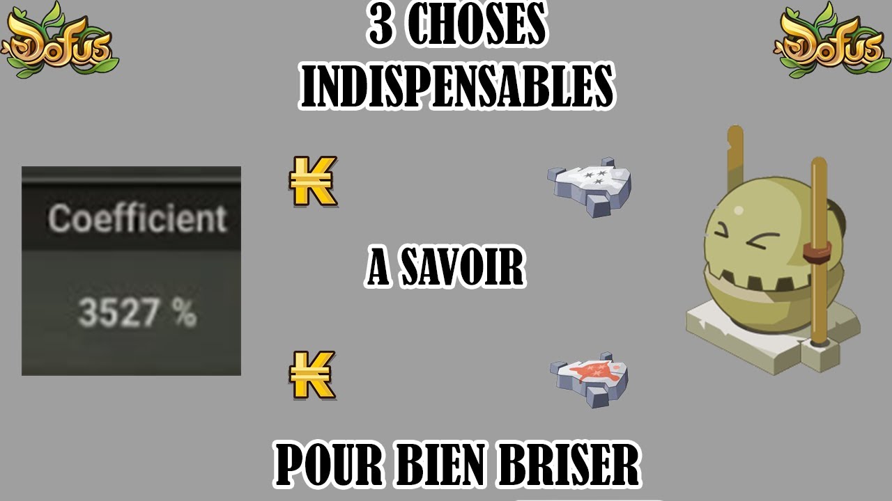 3 choses indispensables à savoir pour bien briser sur Dofus !