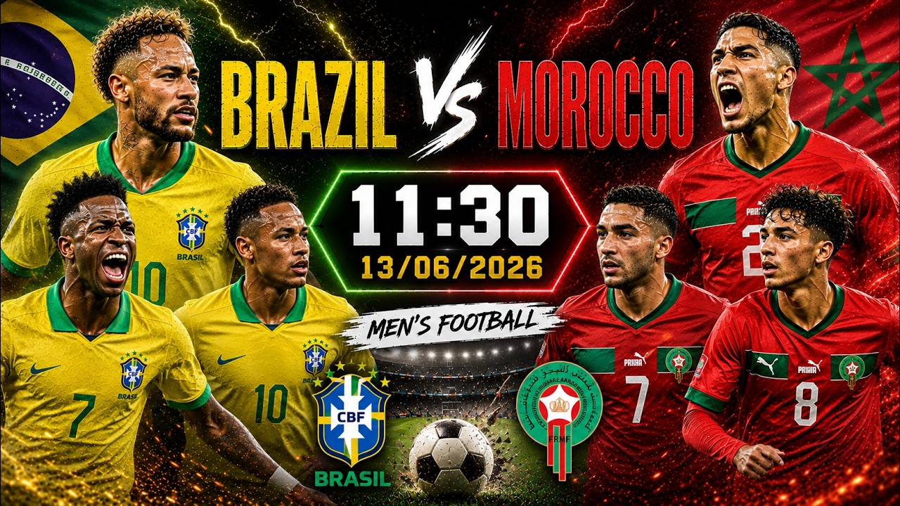 🔴 MOROCCO vs BRAZIL | Atlas Lions' Unyielding Defense Battles Sele&ccedil;&atilde;o's Samba Flair