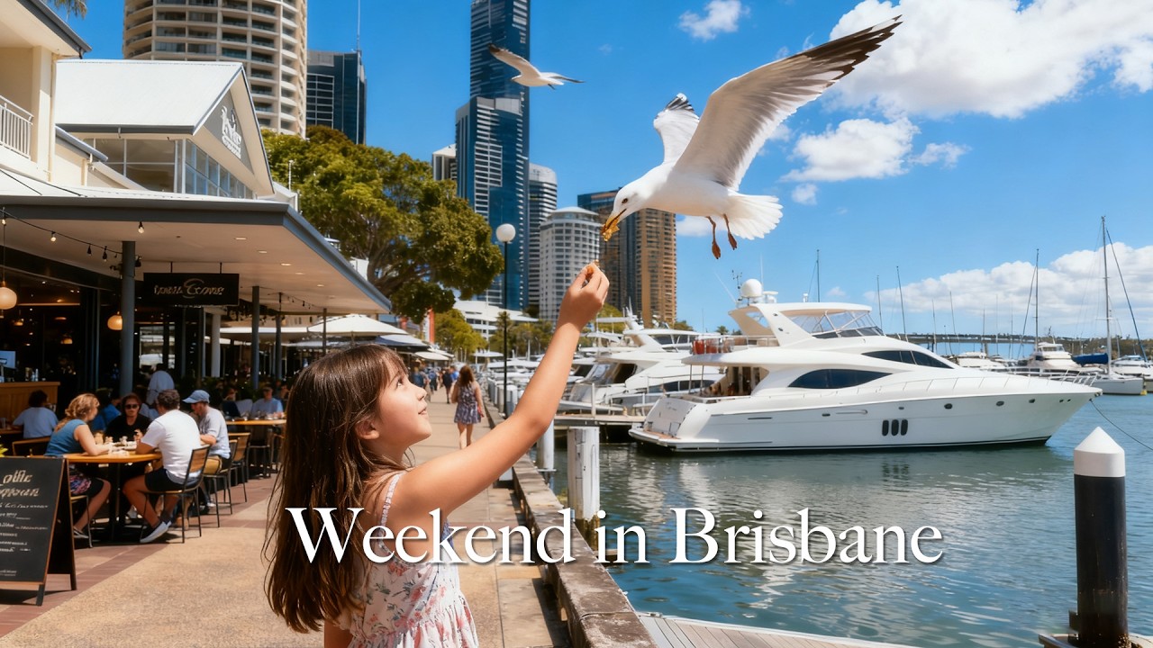 🇦🇺 Brisbane Weekend Life in 4K — Relaxing City Street Scenes with Calm Music