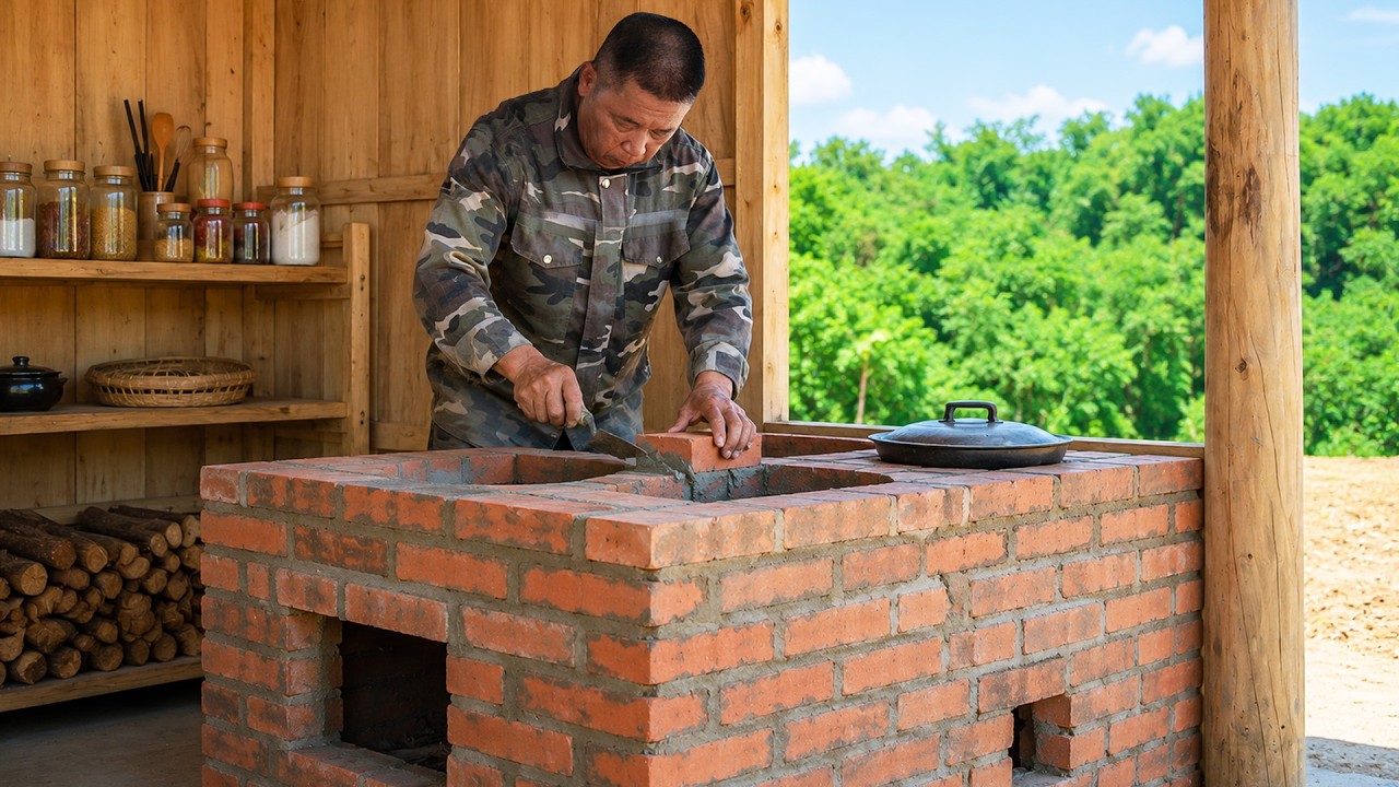 Former CEO Builds a Beautiful Brick Stove by Hand &ndash; Incredible Result!
