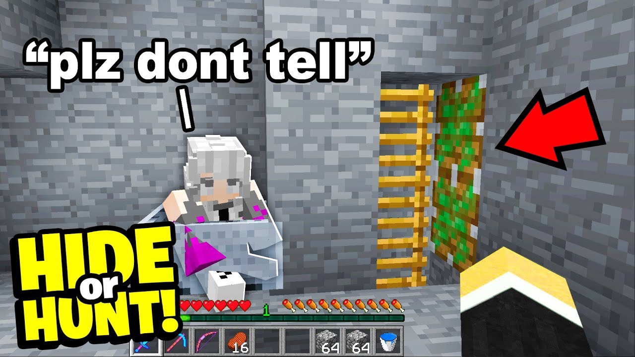 FINDING the most SECRET minecraft base on the SERVER! - Hide Or Hunt #7