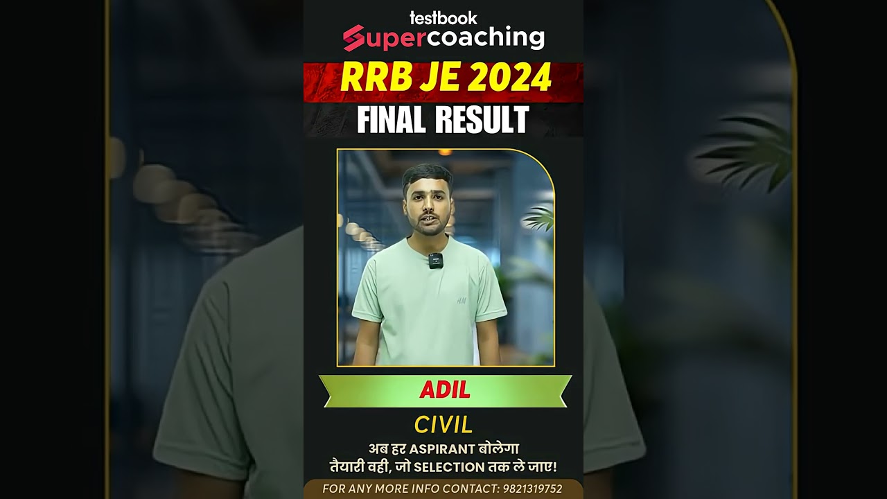 ✨Congratulations for RRB JE 2024 Final Selections 