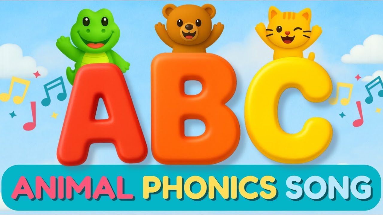 Cute Animal ABC Song 🐻🐰 | Learn Phonics & Alphabet Sounds