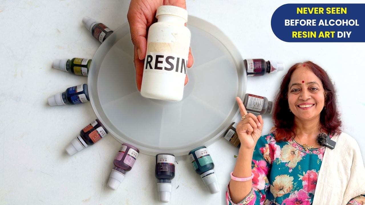 How to Make Alcohol Resin Art Plate at Home | Step-by-Step DIY