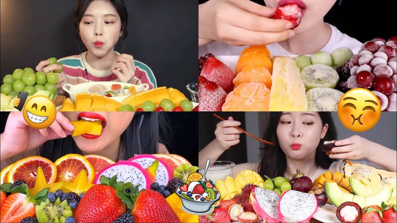 ASMR COLORFUL JUICY FRUIT MUKBANG COMPILATION (BITES ONLY) | Ichigo ❦