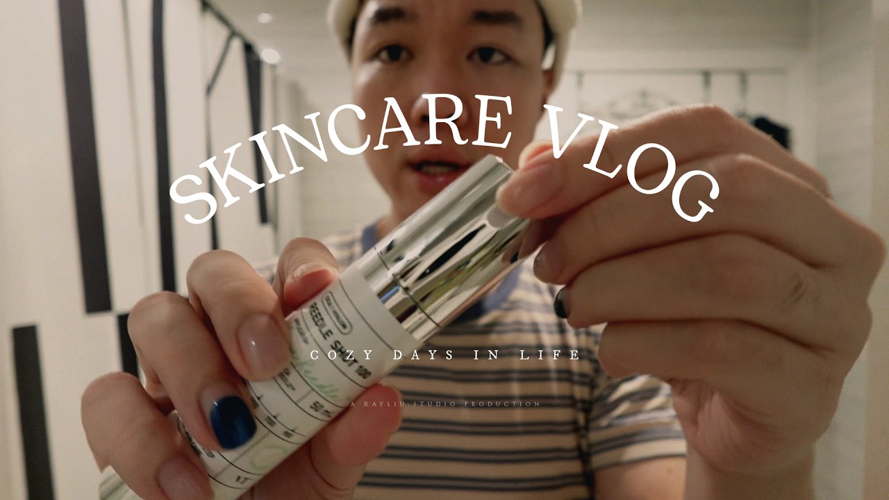 cozy vlog ✿ quick morning and night skincare routine