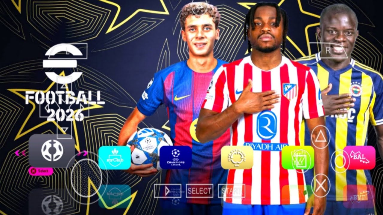 eFootball PES 2026 FULL ANDROID ISO FILE UPDATE NEW KITS & FACES LASTED TRA 26/27 PSP GRAPHICS 4K