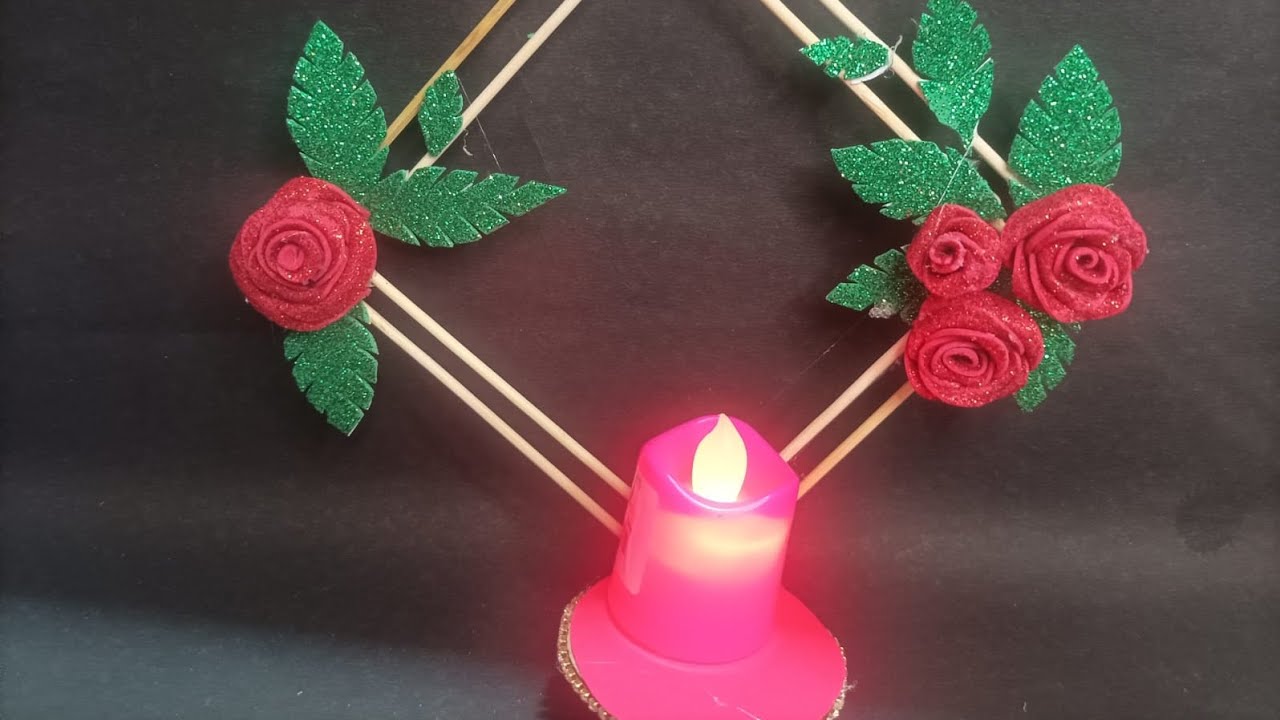 DIY Candle Stand Wall Hanging | Unique Wall Hanging Ideas | Candle Stand Making Tutorial 