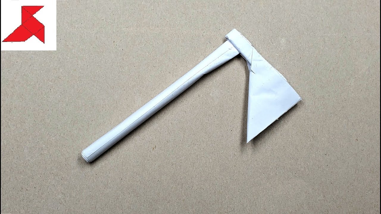 DIY 🪓 Как сделать ТОПОР из бумаги а4