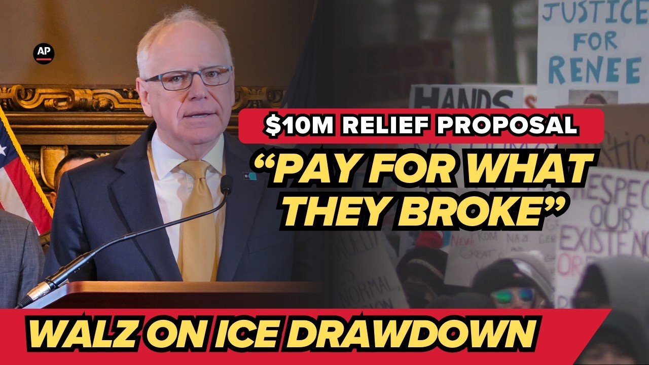 Walz cites “generational trauma” and economic damage, $10M small business relief, as drawdown begins