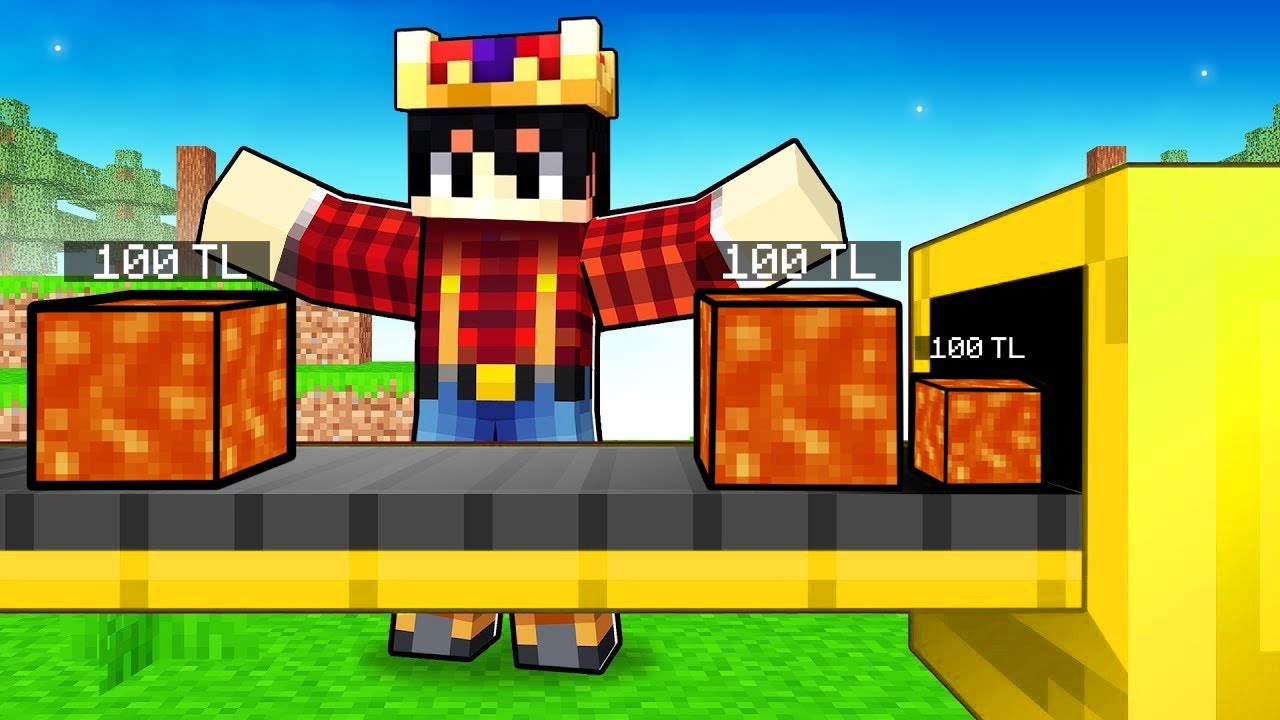 EŞYA ÜRETEREK MİLYONER OLDUM! - Minecraft