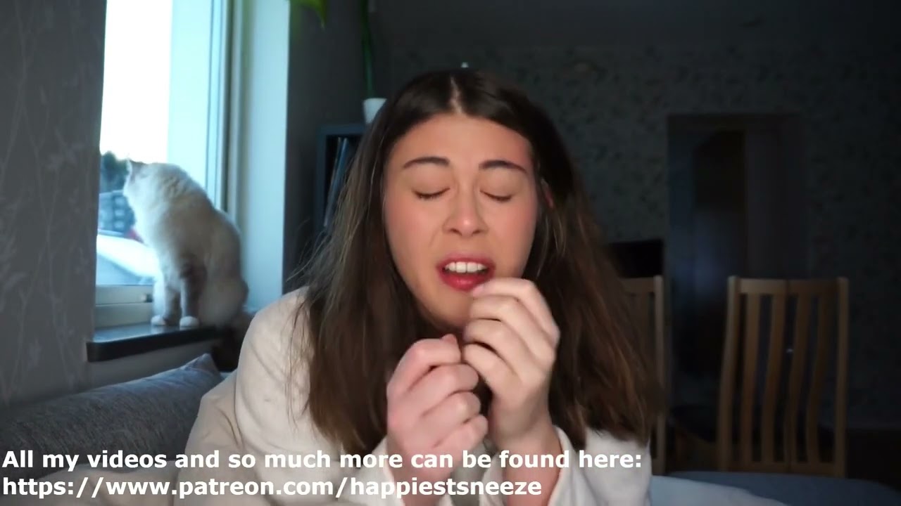 Having a severe cold (induced sneezes)