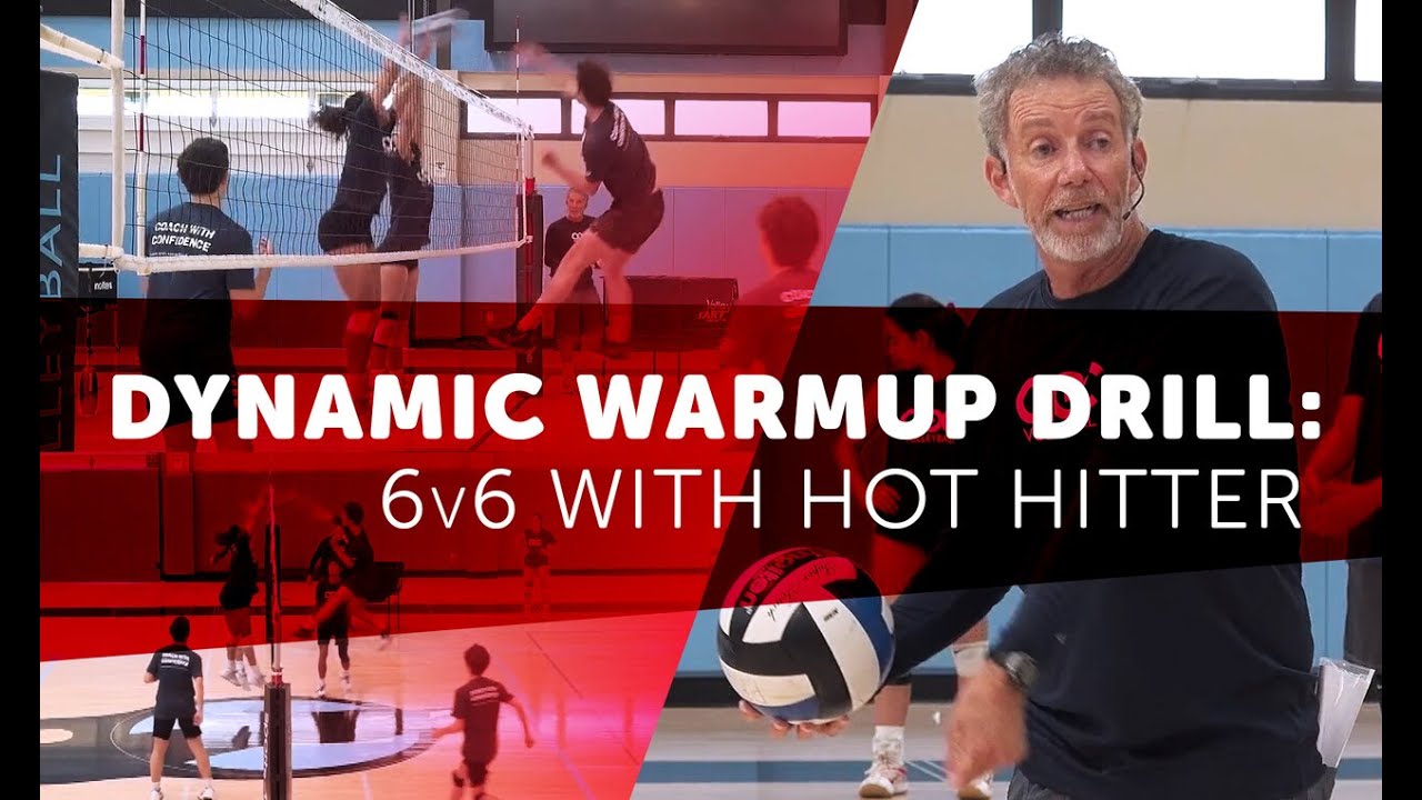 Dynamic warmup drill  6v6 with hot hitter  1