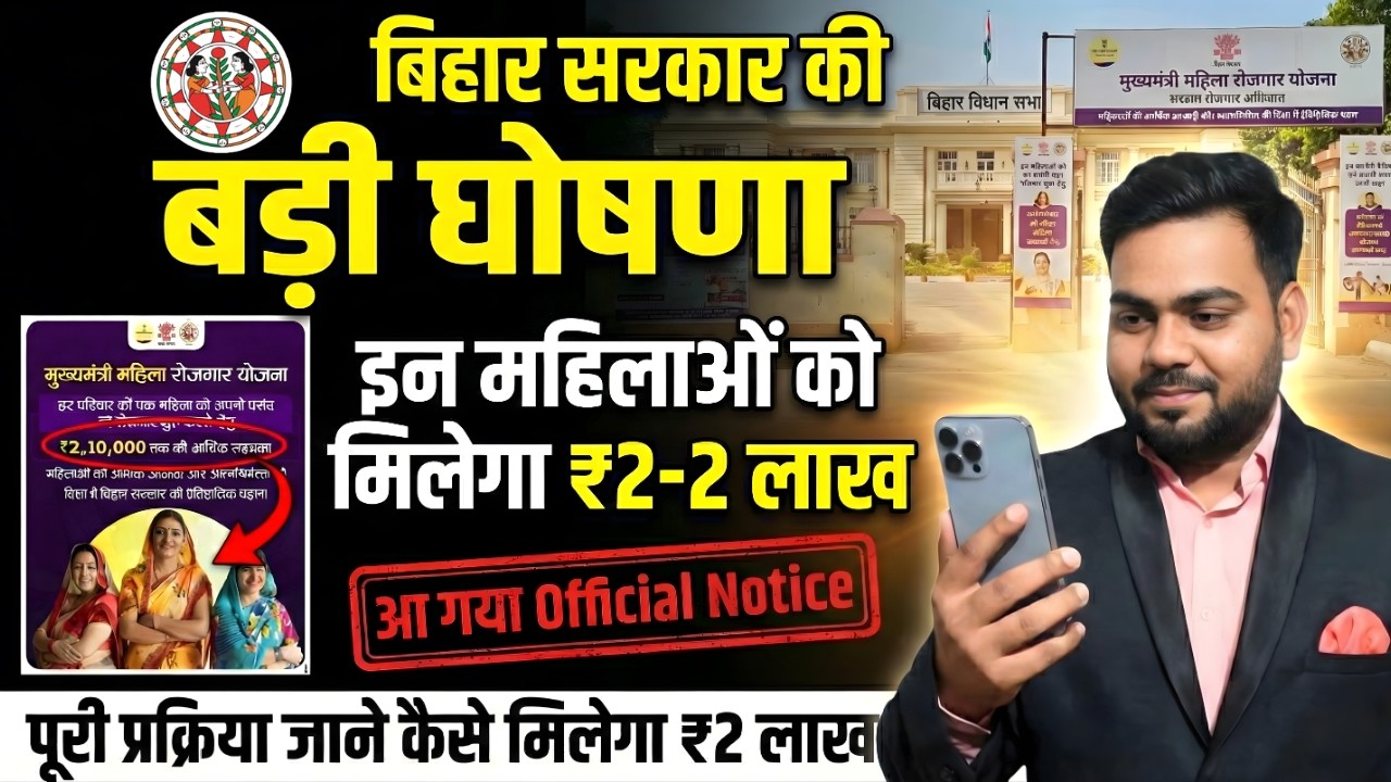 बिहार महिला रोज़गार योजना अब ऐसे मिलेगा अगला किस्त 2 लाख महिलाओं को सूचना जारी | Bihar mahila rojgar