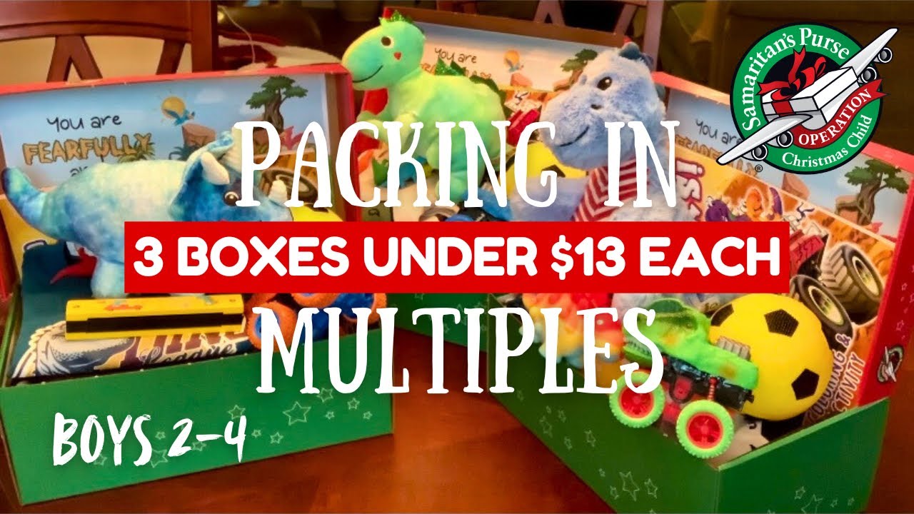 Operation Christmas Child￼ | Packing In Multiples🦖3 Boxes Under $13🦕Cost Effective | Time Efficient