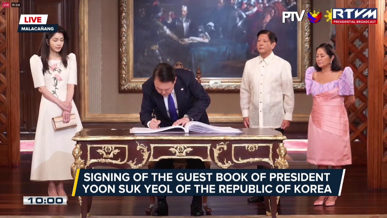 PBBM welcomes Republic of Korea President Yoon Suk Yeol in a courtesy call at Malacañan Palace