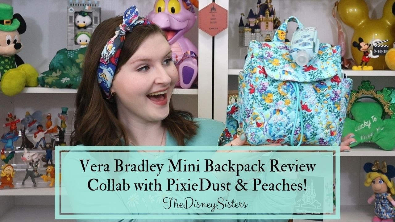 New Vera Bradley Disney Ariel Floral Ditsy Mini Backpack Review | What's in My Bag?