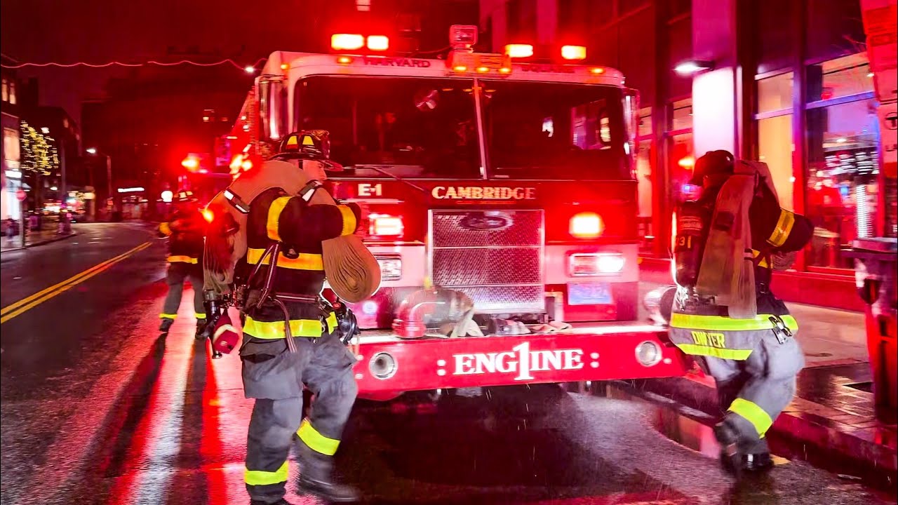 FIRE at HARVARD - 1st Due Arrival - Cambridge, MA Working Fire Box 5114 - FIRE on the 7th Floor!