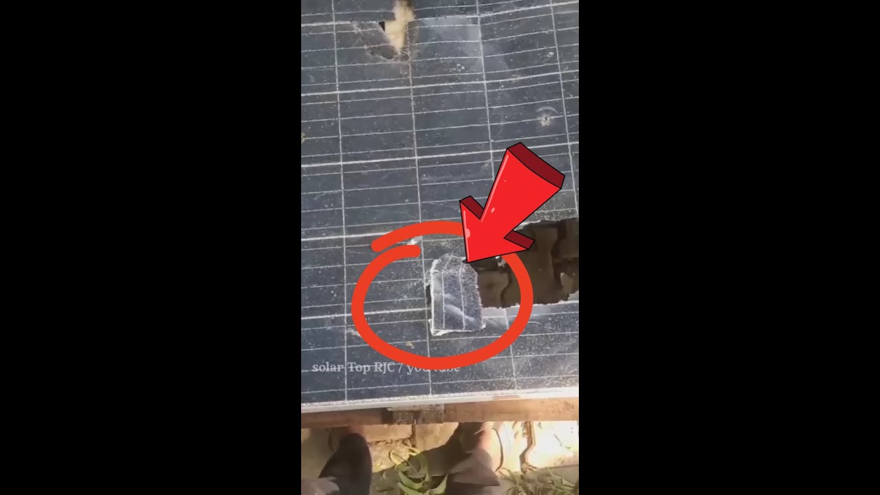 सोलर पैनल खराब हो गया तूफान में।