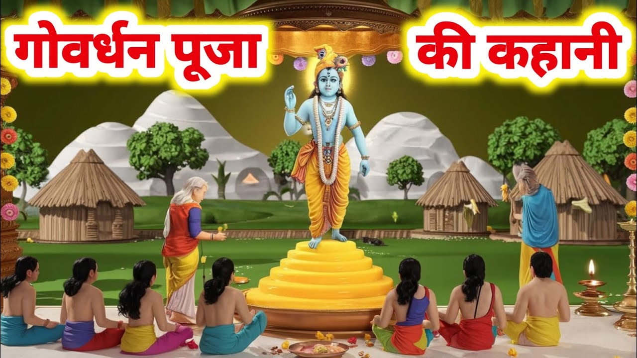 Govardhan Puja Ki Katha~ Govardhan Puja Ki Kahani~ गोवर्धन पूजा की कहानी ~ गिरिराज जी महाराज की कथा