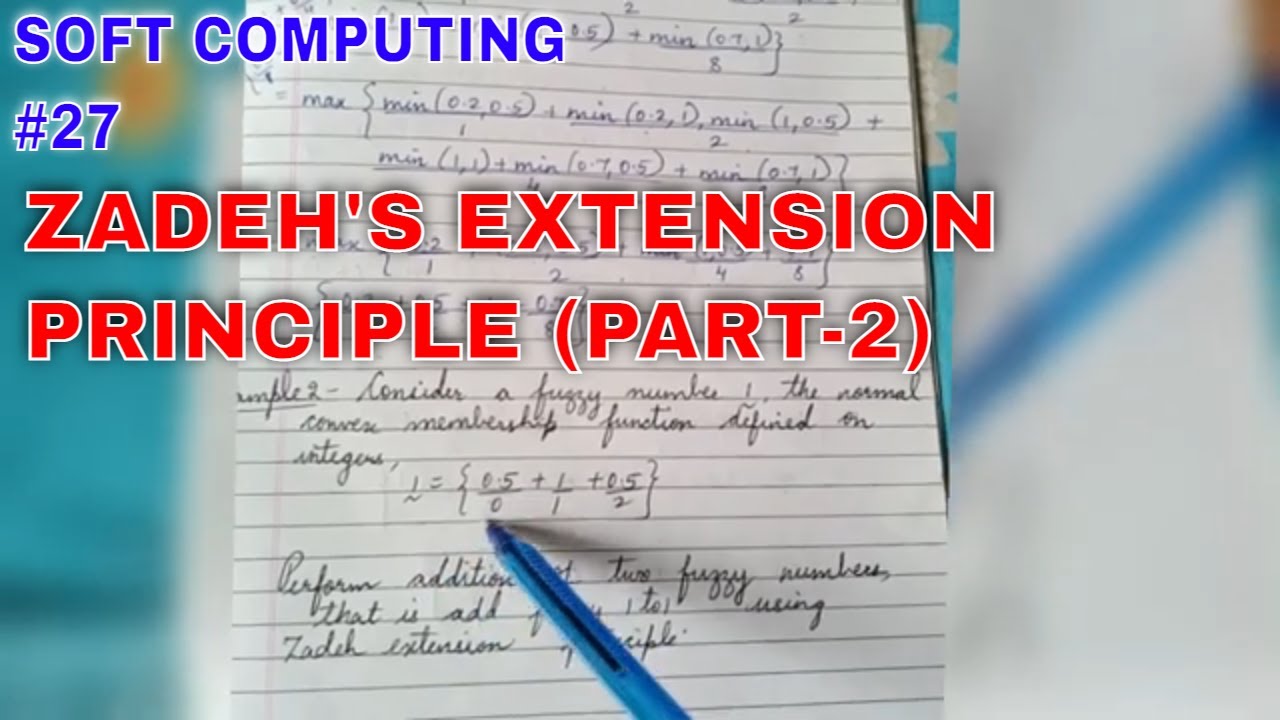 Zadeh's Extension Principle (PART 2) || FUZZY LOGIC || SOFT COMPUTING || TUTORIAL 27