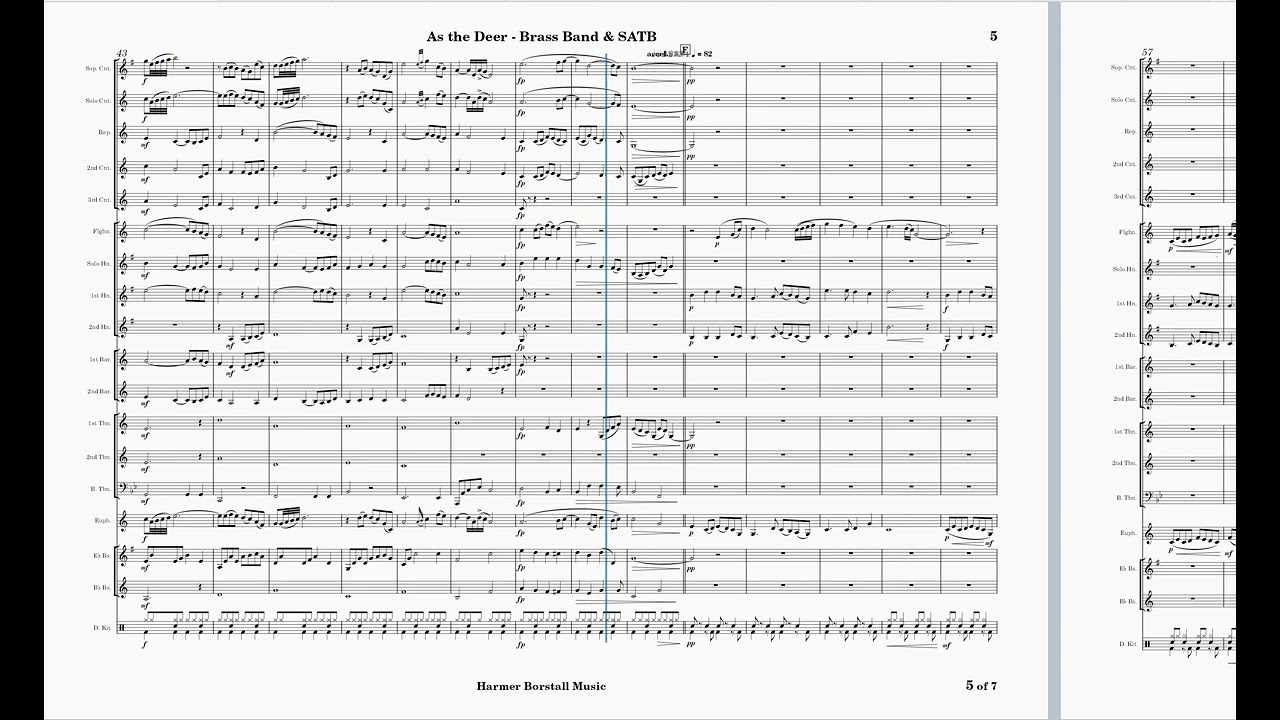 As The Deer, Brass Band, Arranged: Harmer Borstall #brassband #sheetmusic  @HarmerBorstallMusic