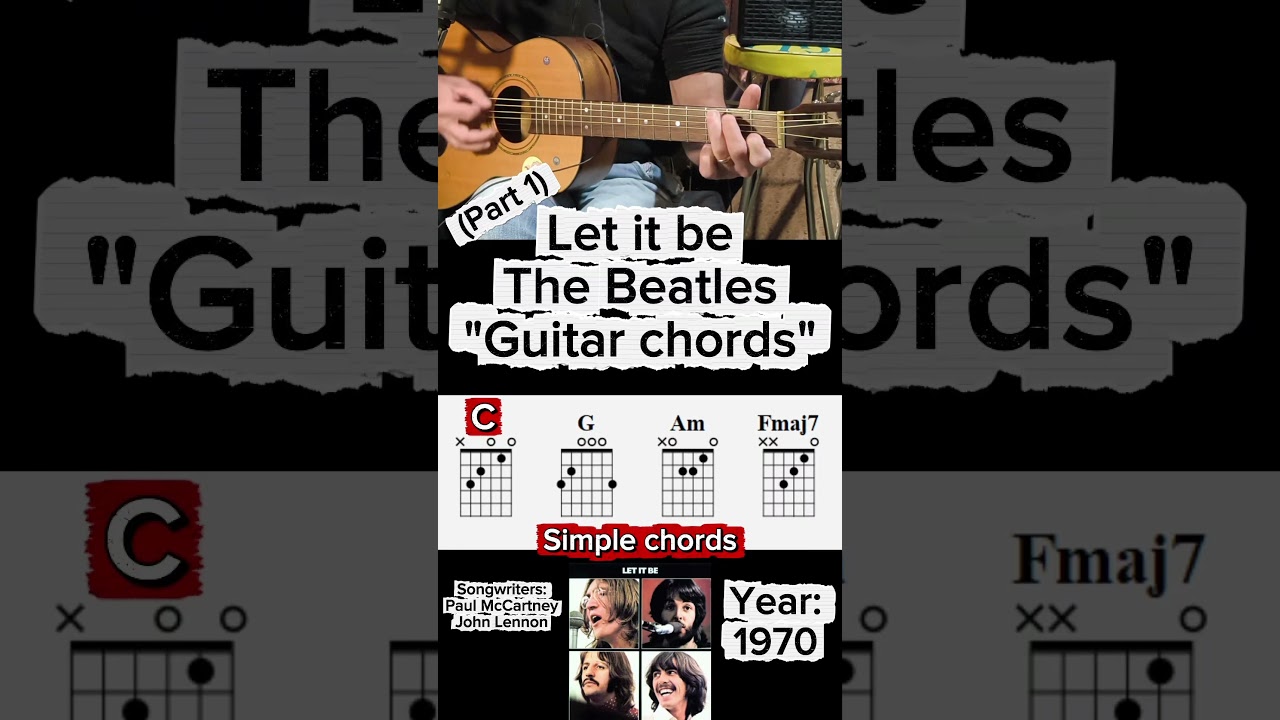 Let it be (The Beatles) TUTORIAL 🎸 (Parte 1) #guitartutorial #tutorialchitarra
