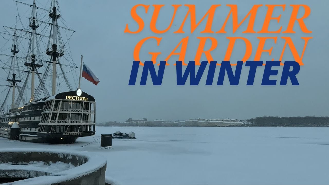 Winter in the Summer Garden ❄️ | Saint Petersburg Walk from Fontanka to the Neva (4K)