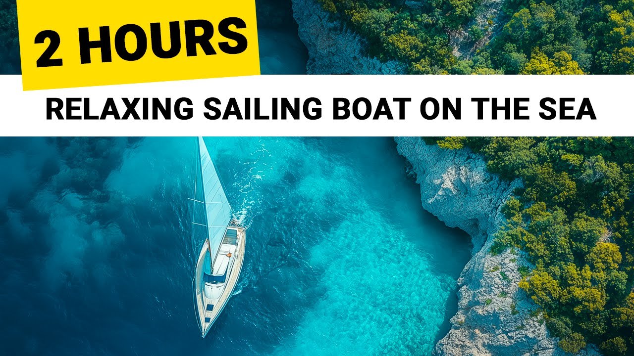 Relaxing Sailing Boat Sounds on the Sea (2 Hours) 🎧 Relaxing, Soothing, Sleeping, Meditation, study