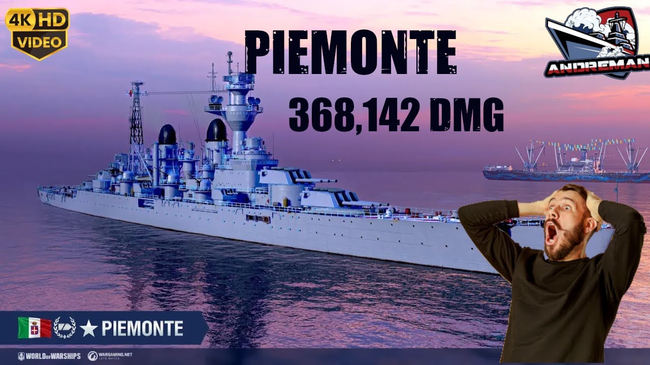 PIEMONTE Włoski super krążownik 368 142 DMG World of warships (wows)