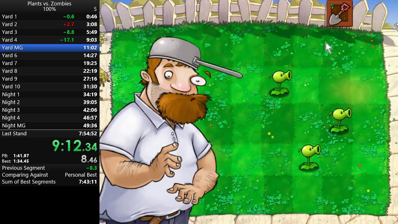 Plants vs. Zombies - 100% Speedrun in 7:50:50 (Part 1)
